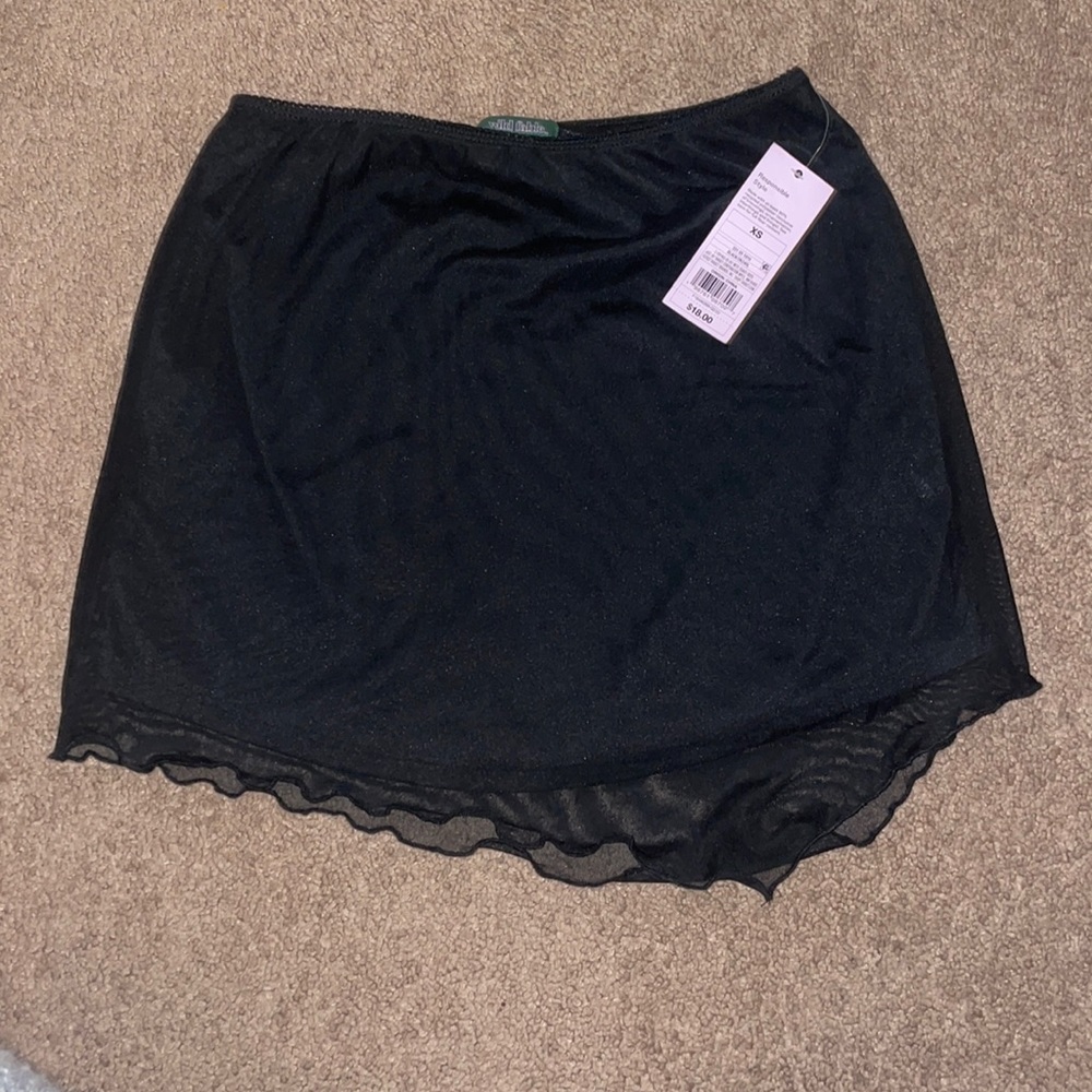 Black Mesh Skirt